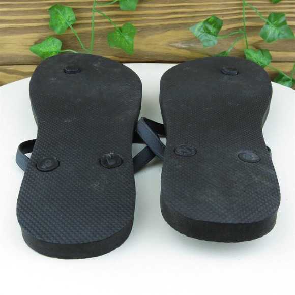 Old Navy Women Thong Shoes Black Synthetic Slip On Size 9 Medium (B, M) - Picture 5 of 6